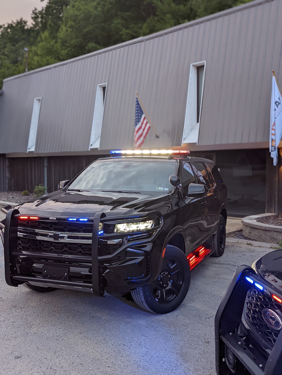 One of Utilitac's first patrol vehicle builds outside the Pennsylvania shop